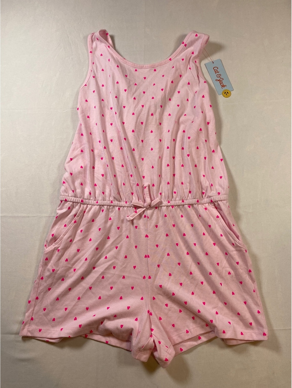 Girls Cat and Jack Knit Heart Romper size XL